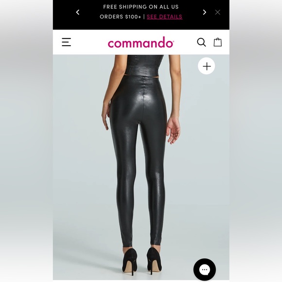 Commando women’s medium petite faux leather leggings - Picture 3 of 9